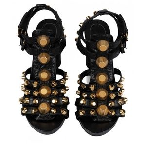 Balenciaga Gold Gladiator Sandals